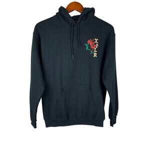 Sam and Colby XPLR Black Hoodie Heartbreak Grave Bones Roses Sweatshirt Men's S